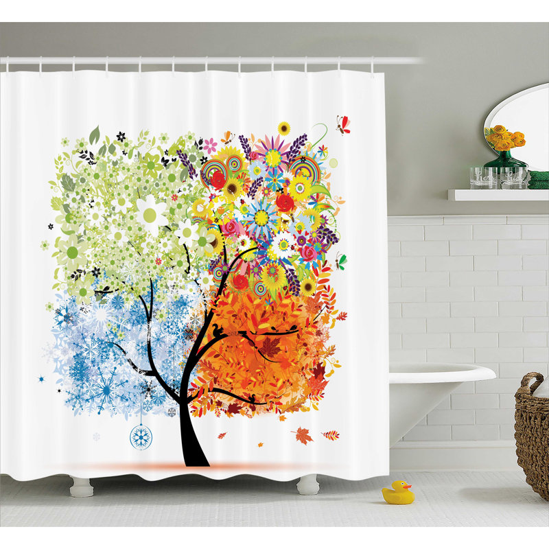 Ebern Designs Gina Season Tree Branches With Flowers Spring Summer