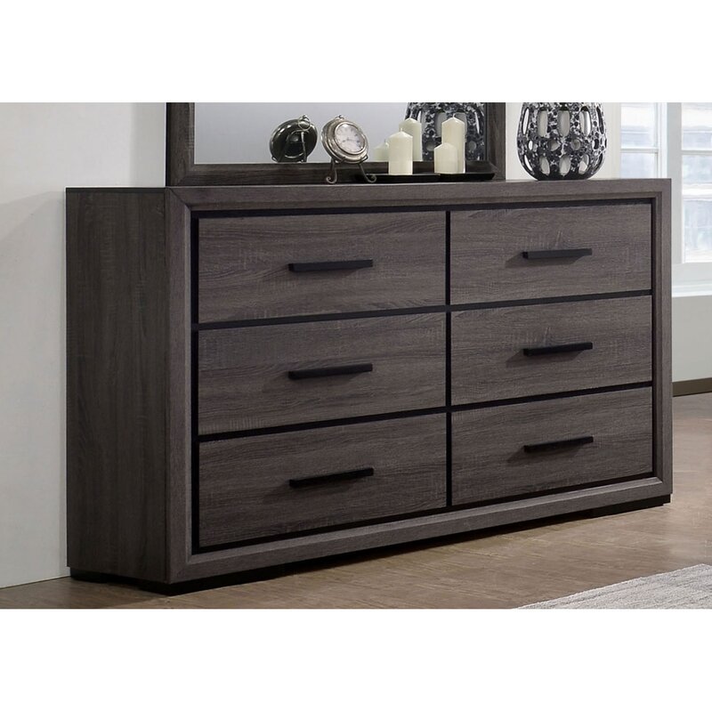 Ebern Designs Jehova 6 Drawer Double Dresser Wayfair