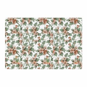 Suzanne Carter Vintage Flowers Green/Pink Area Rug