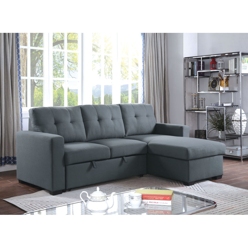 Latitude Run Franz 93 13 Reversible Sleeper Sofa Chaise Sectional Wayfair