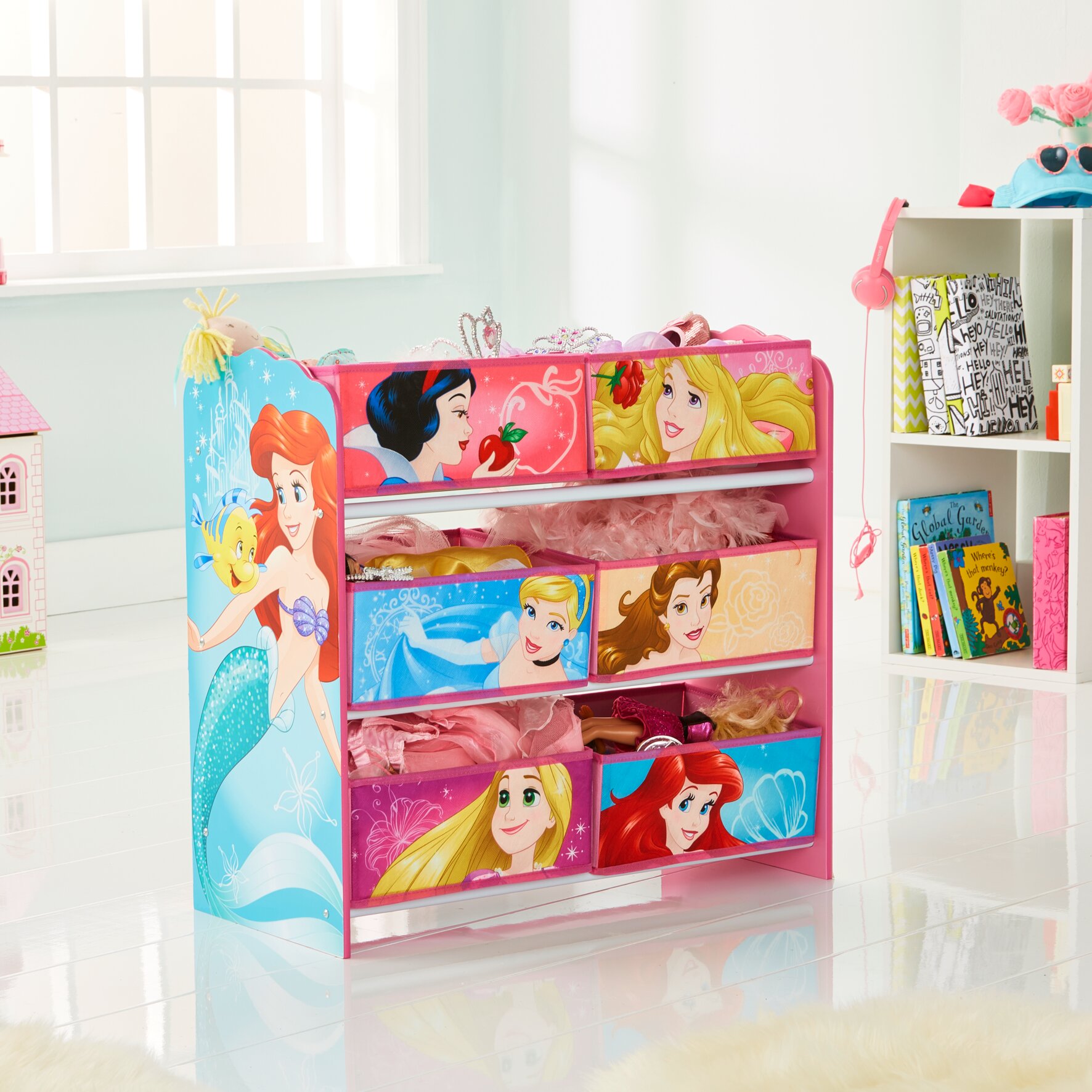 disney princess book and toy organizer