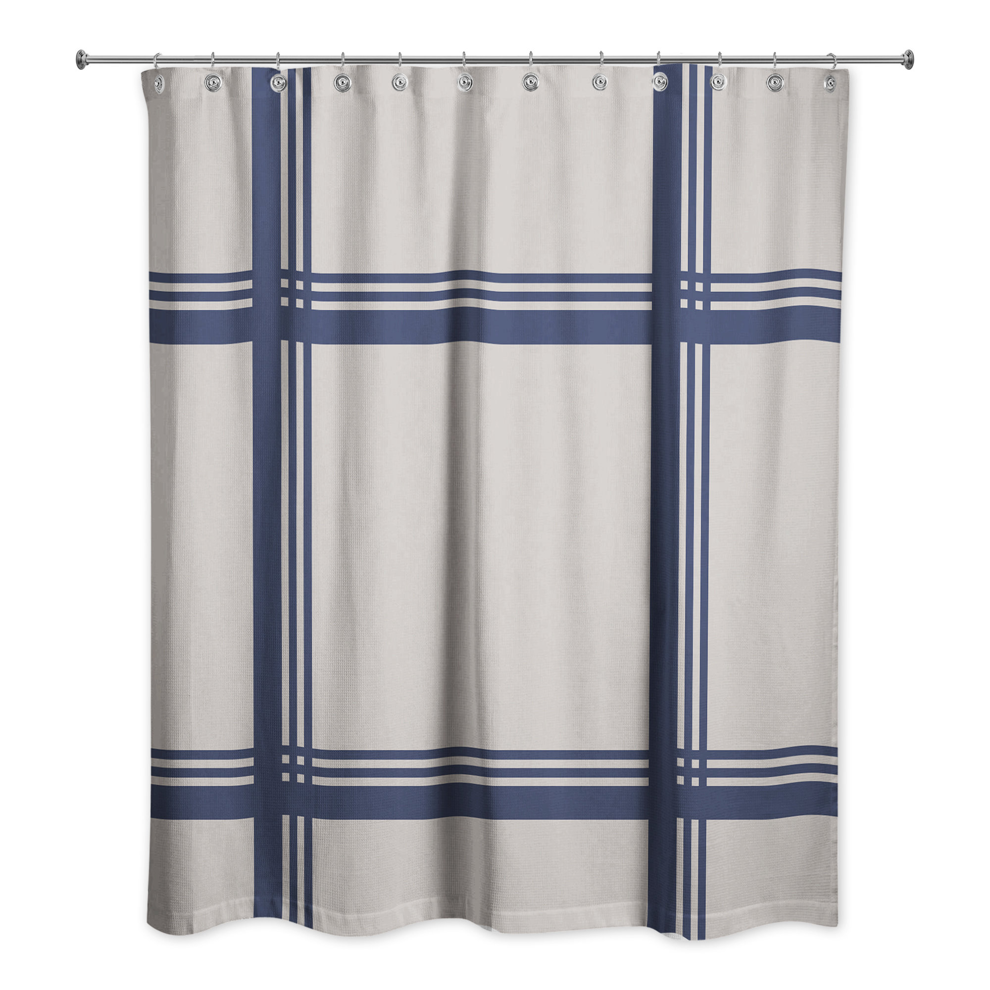 Longs Tides Cusick Plaid Single Shower Curtain Hooks Wayfair Longs Tides Cusick Plaid Single