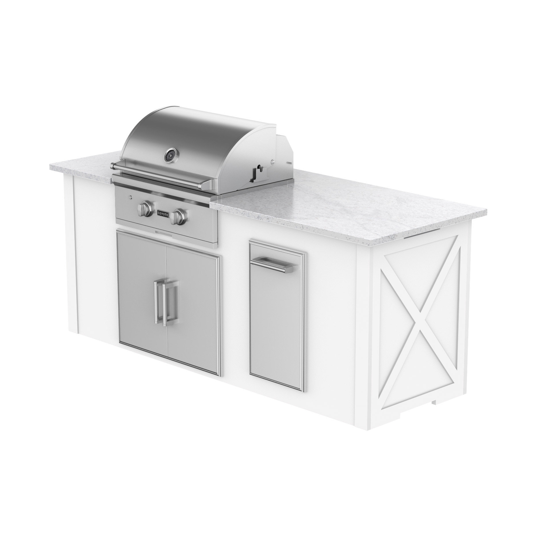 RTA Outdoor Living Cottage X 2Burner Natural Gas BBQ Grill Island