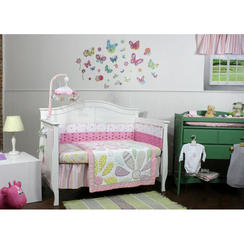 Nurture Imagination Crazy Daisy 4 Piece Crib Bedding Collection Crazy Daisy 4 Piece Crib Bedding Collection