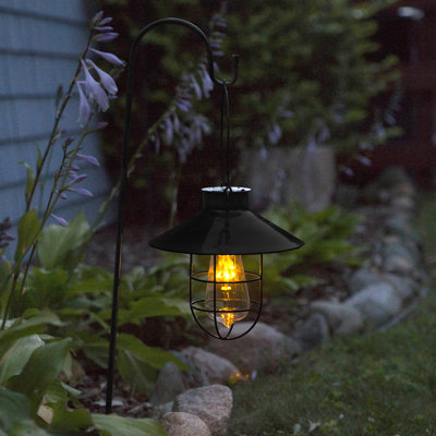 9.38'' Solar Powered Integrated LED Outdoor Hanging Light
