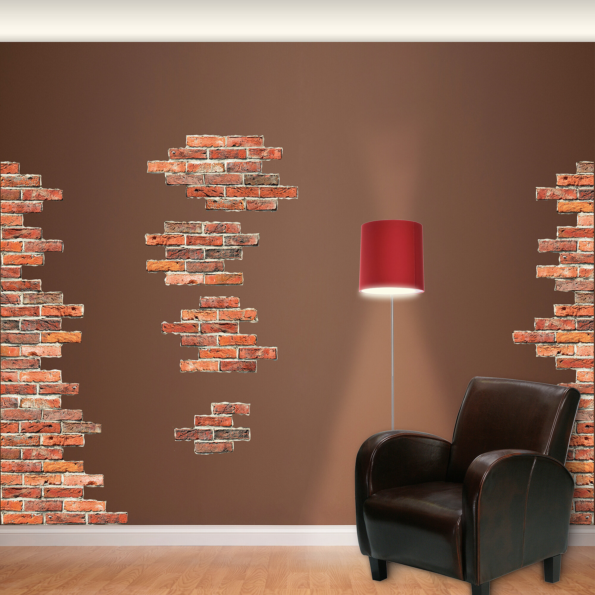 brick wall decal