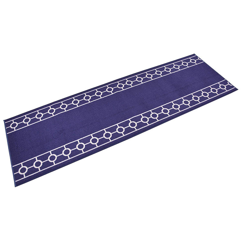 Breakwater Bay Gruenwald Geometric Tufted Navy Blue Area Rug Wayfair