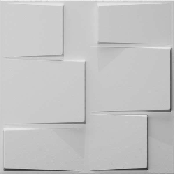 Dundee Deco Paintable Off White Geometric Steps Fibre 3D ...