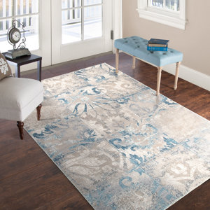 Vintage Gray/Blue Area Rug