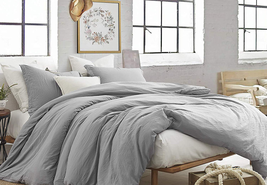 peach linen duvet cover