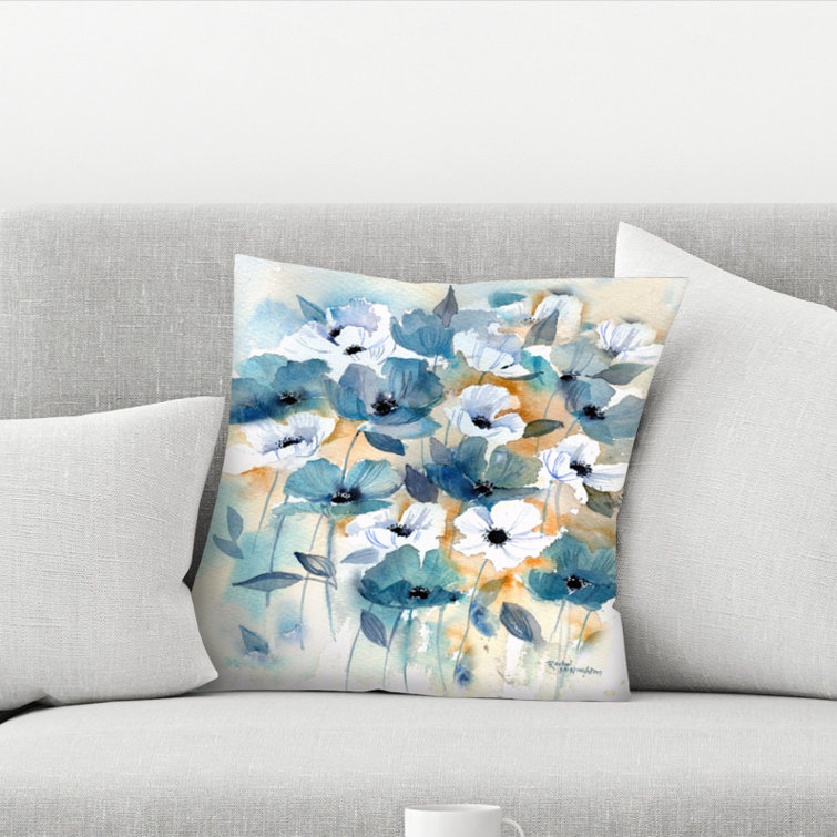 wayfair throw pillows blue