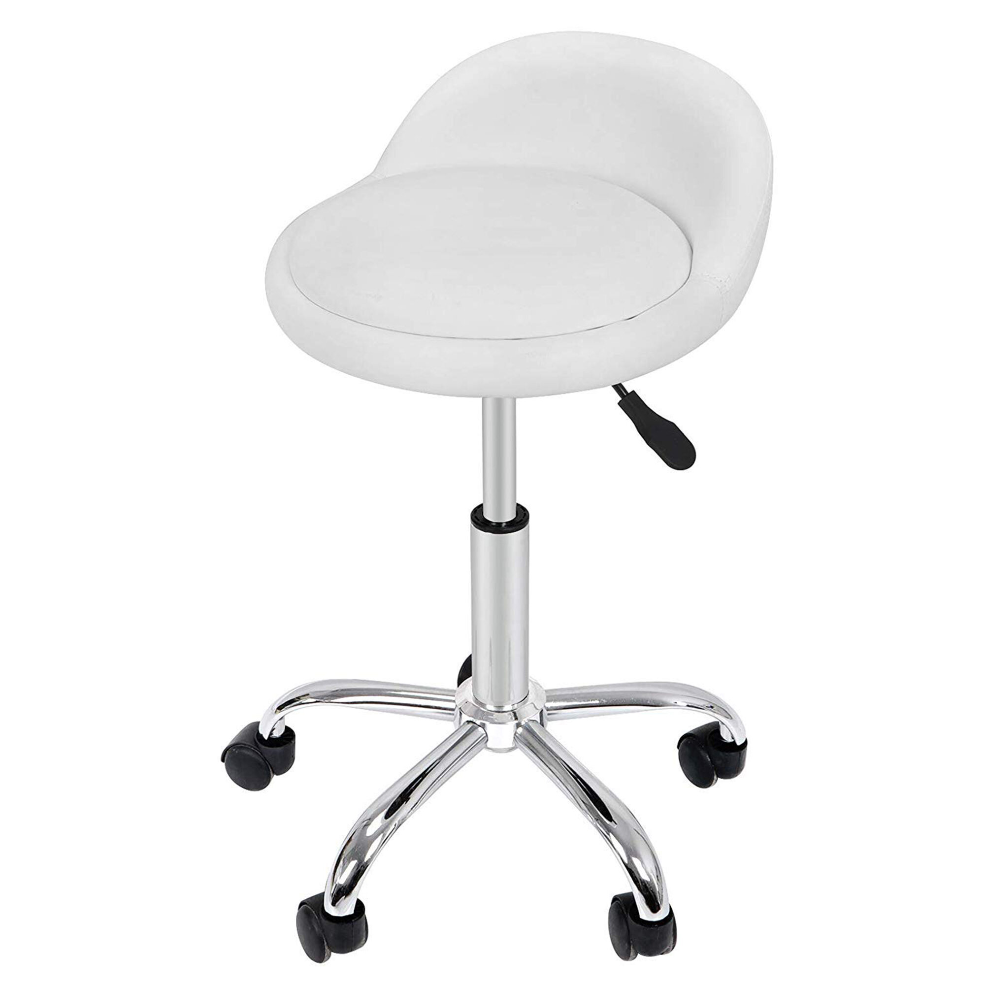 Saddle Stool Rolling Ergonomic Swivel Chair Polyurethane Stool Adjustable Height Hydraulic Chair with Wheels for Office Home Salon