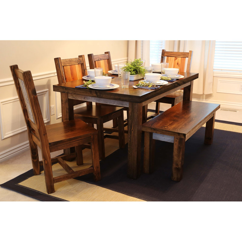 Union Rustic Gaye City Loft 6 Piece Solid Wood Dining Set Wayfair