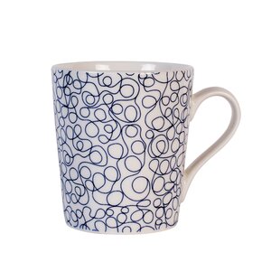 Print Indigo Coffee Mug (Set of 4)