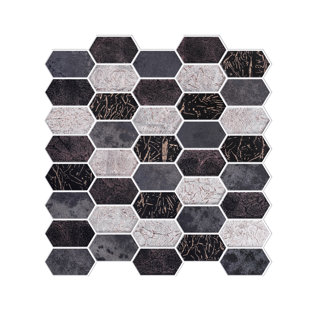 Bathroom Tile You Ll Love Wayfair Distinto In Mix 11 61 X 12 Mosaic Tile Black Silver