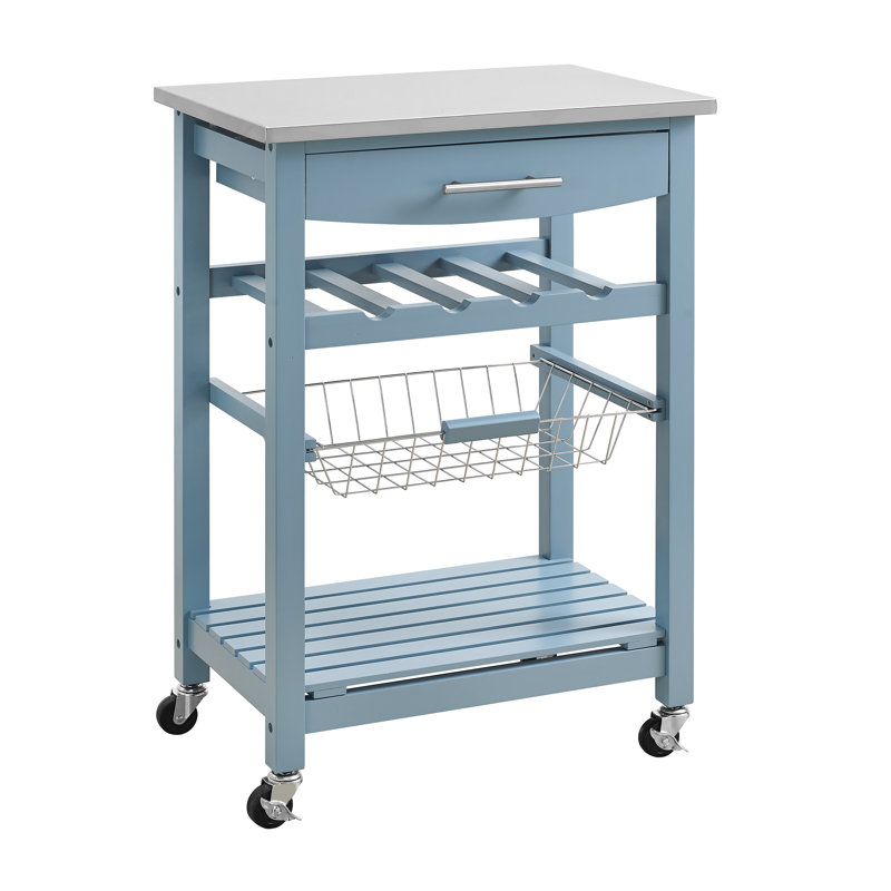 Haviland Kitchen Cart with Stainless Steel Top & Reviews Joss & Main
