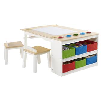 kids art table with storage