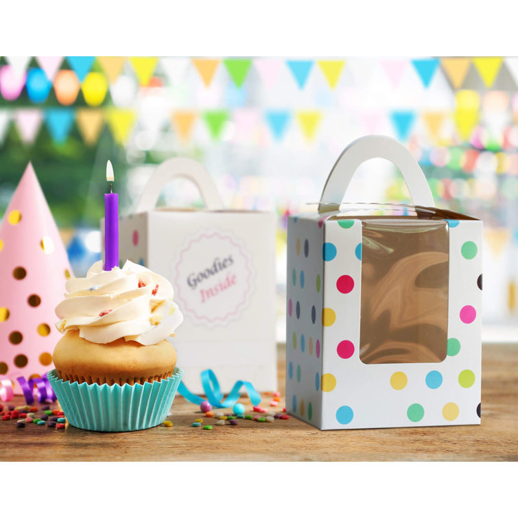Trust 60pc Auto Folding Cupcake Boxes With Insert And Handles 3 7 X 3 7 4 3 Cupcake Box For All Occasions Cupcake Holders With Personalization Disposable Cupcake Containers Cupcake Container