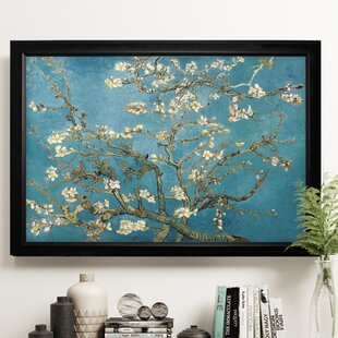 Van Gogh Painting Almond Tree In Blossom Canvas Wall Art Purple Print 30" x 20" 