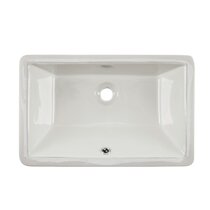 3 Cartons 1637W Rectangular Lavatory Undercounter Bathroom Ceramic Sink 17 X 13 Inches 1/Carton Changie White 