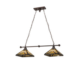 Go to store & view more images Meyda Tiffany Nuevo Mission 2-Light Pool Table Lights Pendant