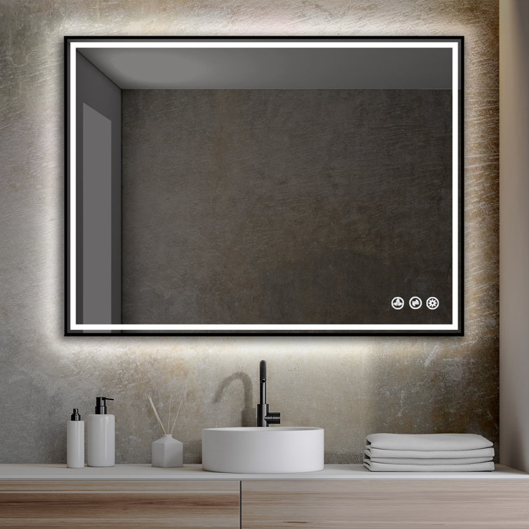 Modern lighted mirrors for bathrooms