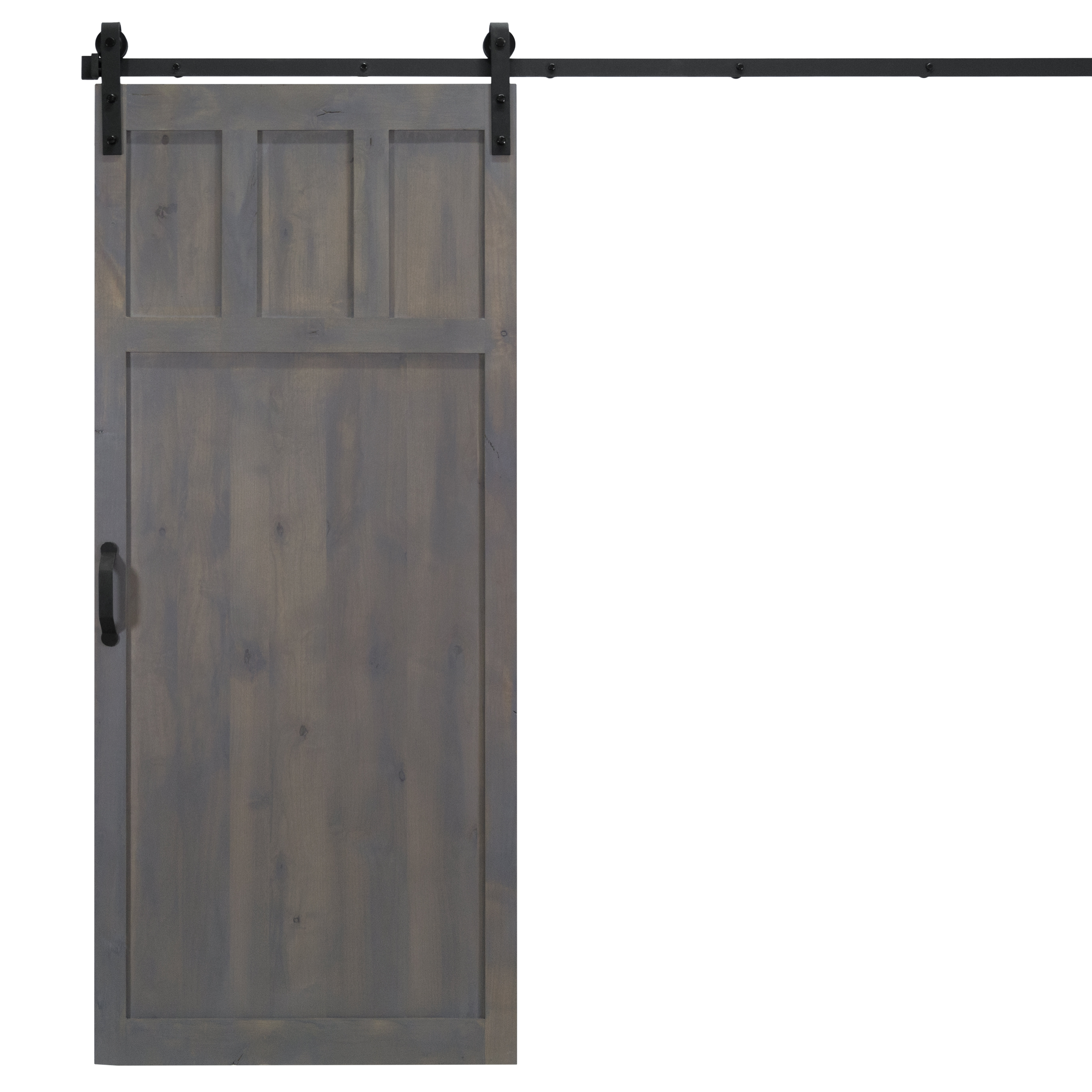 Paneled Wood Finish Craftsman Barn Door Reviews Joss Main