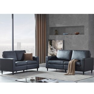 Pu Leather Living Room Sets Sofa Square Arm Sofa For Home Or Office by Latitude Run