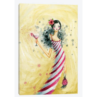 East Urban Home Holiday Series Candycane Dress Painting Print On