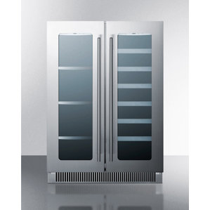 21 Bottle Dual Zone Built-In Wine Cooler by Summ..