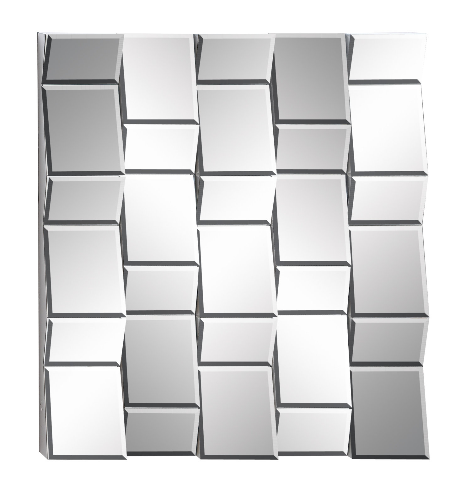 Mosaic Wall Mirror - Abdurahman Wood Modern & Wall Mirror