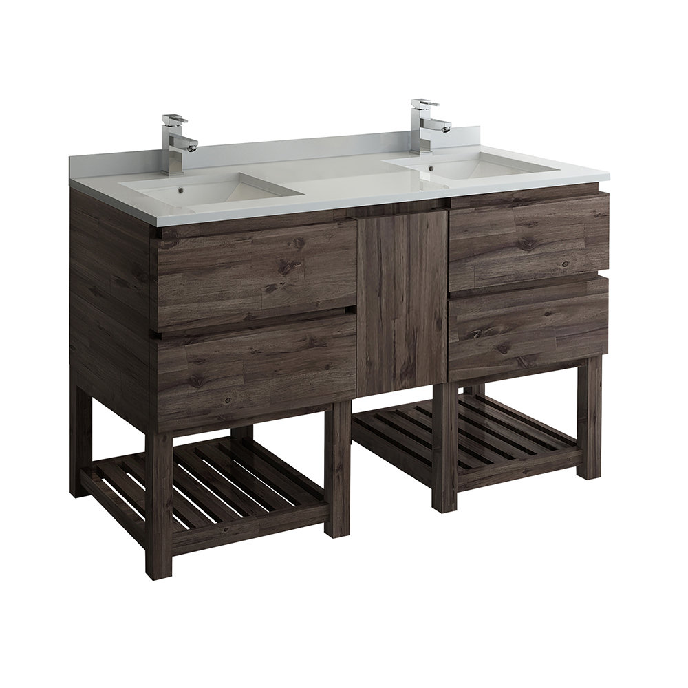 Fresca Formosa Floor Standing Open Bottom 58 Double Bathroom Vanity Base Only Reviews Wayfair