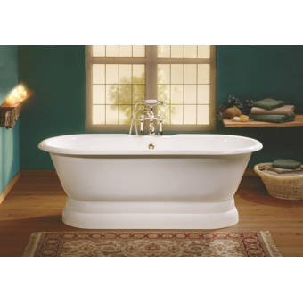 Cheviotproducts Carlton 70 X 32 Freestanding Cast Iron Soaking Bathtub Wayfair