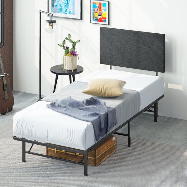 zinus upholstered bed