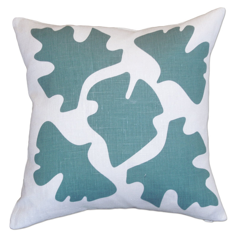 Hand Printed Shade Linen Throw Pillow
