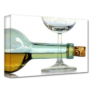 'Bottle Plus Glass' by Dan Holm Photographic Print on Canvas