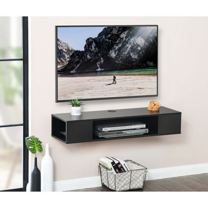 Fitueyes Wall Mounted Media Console Floating Tv Stand Component Shelf Reviews Wayfair Ca