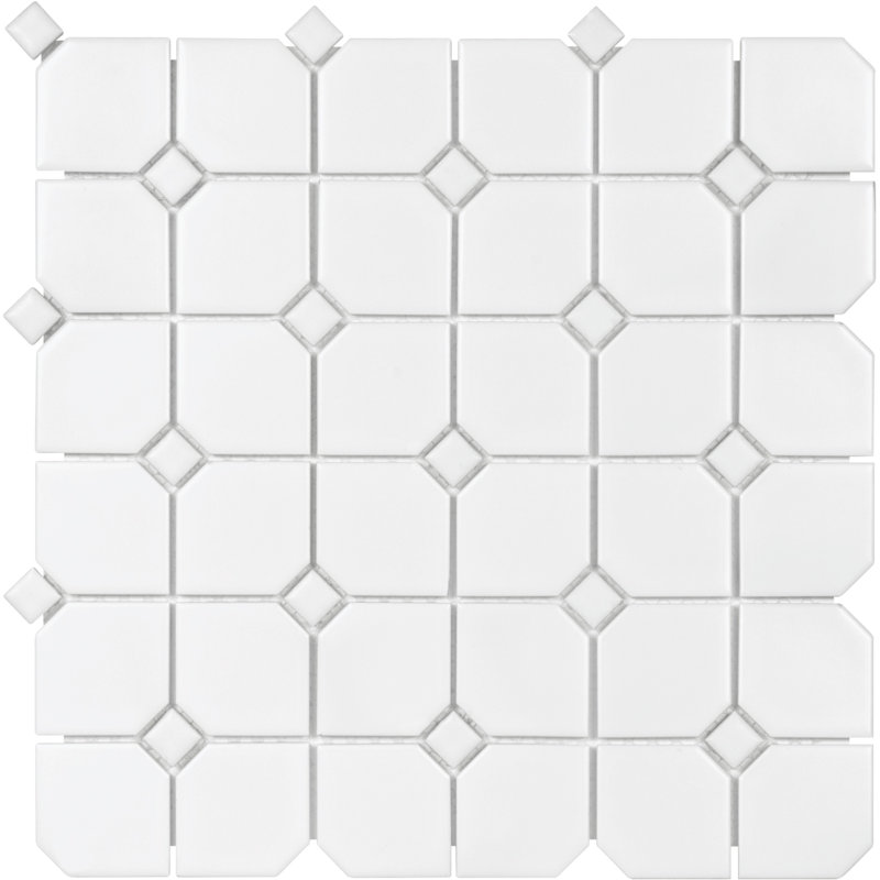 Parvatile Sail 2 X 2 Ceramic Porcelain Mosaic Tile In Matte White Reviews Wayfair