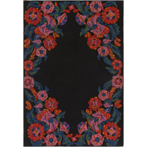 Mayan Polo Hand-Tufted Poppy Red / Carnation Pink Indoor/Outdoor Area Rug