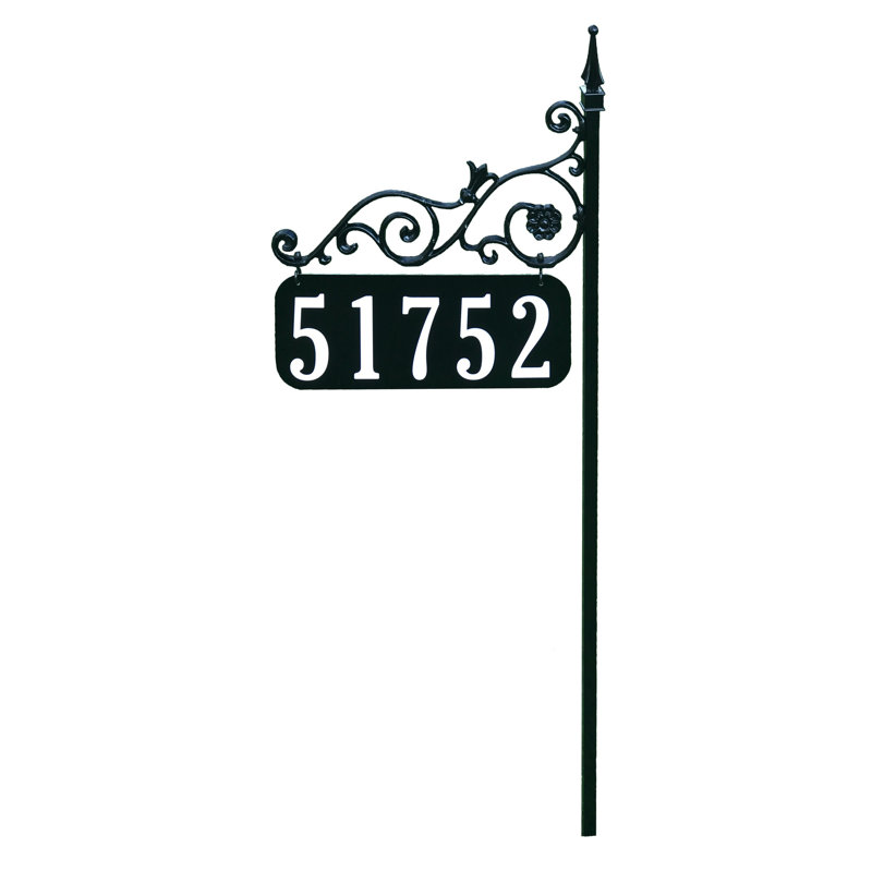 Orleans Custom House All Metal 1-Line Double-Sided Reflective Address Sign