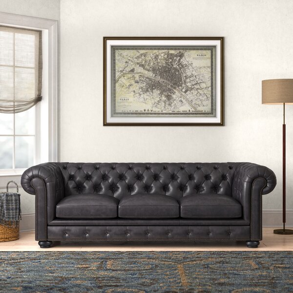 Leather Chesterfield Sofa | Wayfair