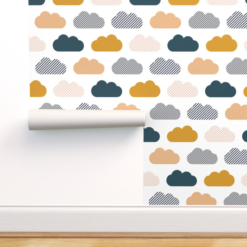 Isabelle Max Morones Earth Tone Clouds Peel And Stick Wallpaper