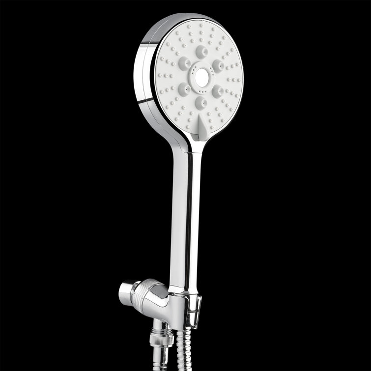 AKDY 5" Detachable handheld wand Massage Jet Chrome shower head 