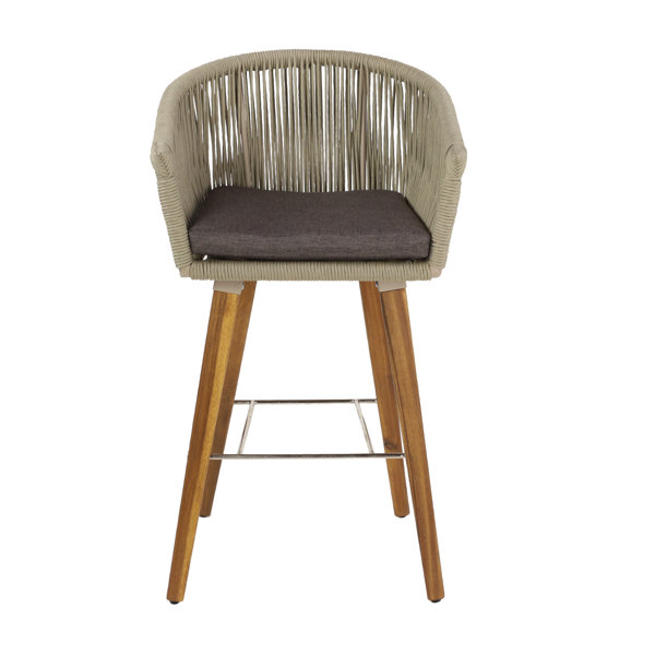 Bay Isle Home Baum Indoor/Outdoor Patio Bar Stool with ...