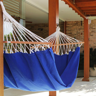 Go to store & view more images Single Person Fair Trade Comfortable Hand-Woven Brazilian Cotton Indoor And Outdoor Hammock by Novica