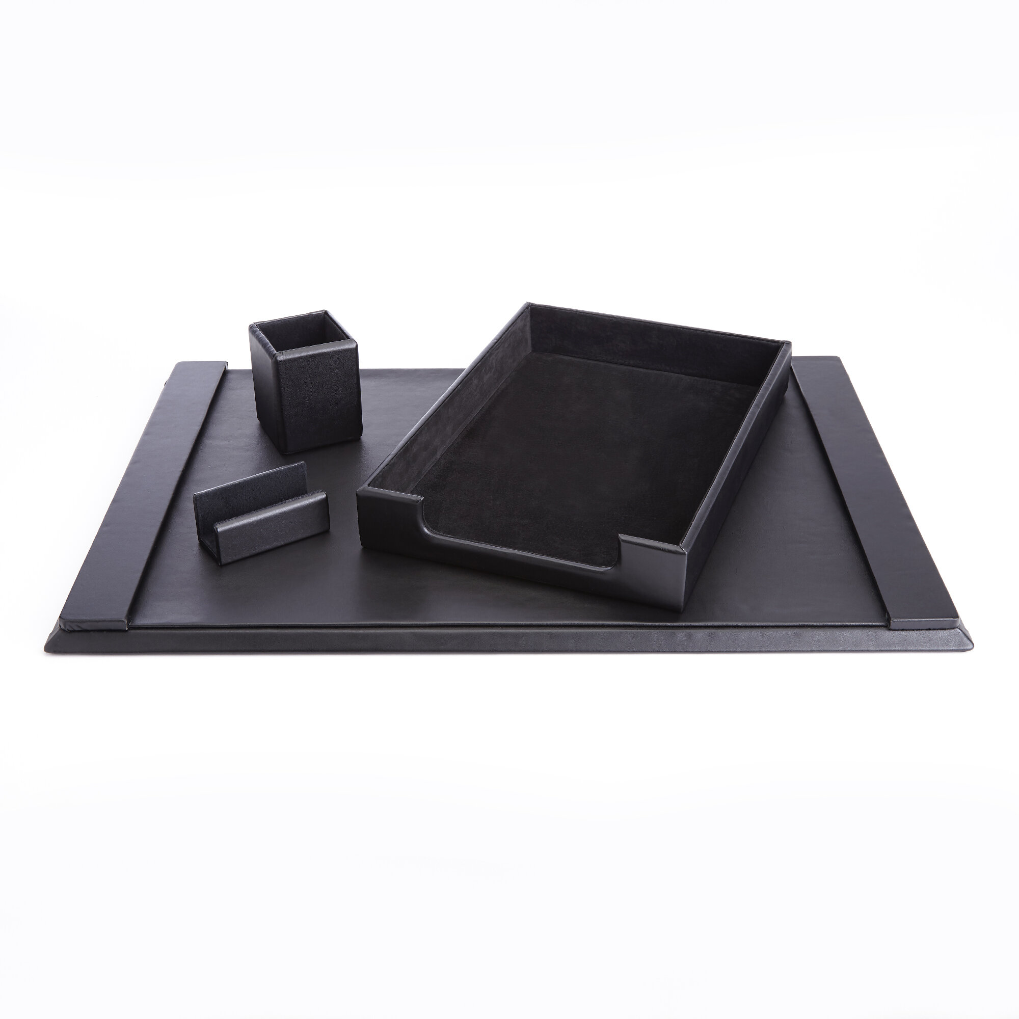 Royce Leather Luxury Desk Set Wayfair