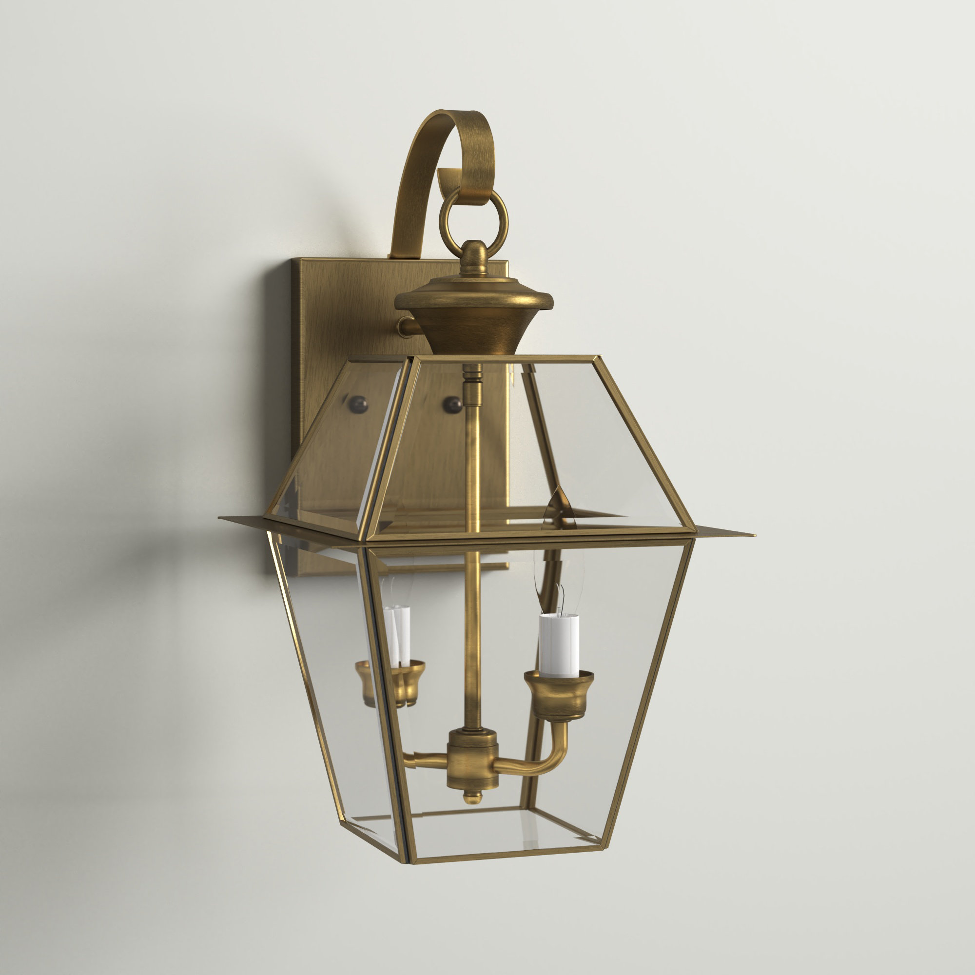 Large Antique Brass Outdoor House Light Porch Deck Lamp Lantern Fixture 100 Watt 