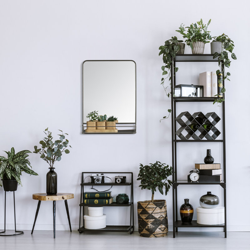 17 Stories Modern Contemporary With Shelves Wall Mirror