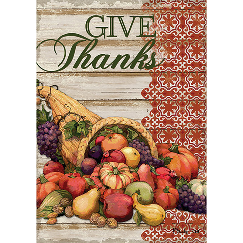 Custom Decor Cornucopia 2 Sided Polyester 18 X 12 In Garden Flag Wayfair