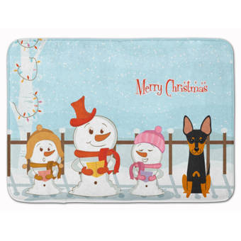 The Holiday Aisle Polish Tatra Sheepdog Christmas Tree Rectangle Microfiber Non Slip Bath Rug Wayfair